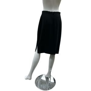 Giorgio Armani Le Collezioni Skirt Women’s Size 10 Pencil Style Side Slit Black
